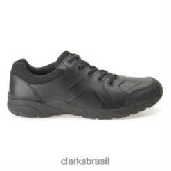 Clarks crianças air clarks preto norfolk jnr f fit RJZRN4936 preto
