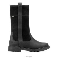 Clarks crianças astrol hi gore-tex garoto couro preto clarks de couro preto RJZRN5790 couro preto