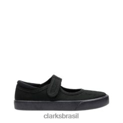 Clarks crianças black star hop 2 inf g fit clarks RJZRN4644 preto