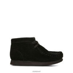 Clarks crianças bota clarks wallabee camurça preta camurça preta RJZRN5794 Camurça preta