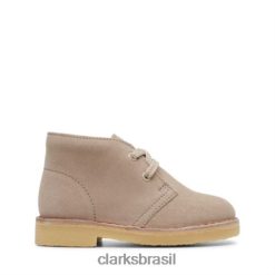 Clarks crianças bota desert inf g fit sand suede clarks RJZRN4798 camurça de areia
