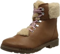 Clarks crianças Clarks Girl's Astrol Hiker K Bota De Neve De Couro Castanho RJZRN2186 couro bronzeado
