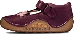 Clarks crianças clarks ti ny f inferior sapatos de couro infantil patente azul marinho RJZRN2147