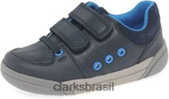 Clarks crianças clarks tolby buzz meninos sapatos infantis azul marinho RJZRN970 azul-marinho