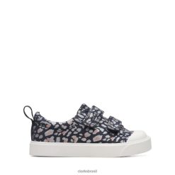 Clarks crianças combinação da marinha clarks city brilhante criança combinação da marinha RJZRN6864 combinação da marinha