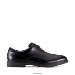 Clarks crianças couro preto clarks scala loop juventude couro preto RJZRN5835 couro preto
