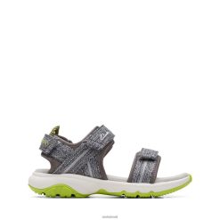 Clarks crianças expo sea k cinza combi clarks RJZRN3838 combinação cinza