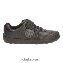 Clarks crianças Leaderplay inf f fit clarks couro preto RJZRN4879 couro preto