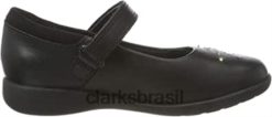 Clarks crianças meninas do menino etch spark t sapatilhas clarks preto RJZRN173