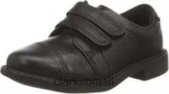 Clarks crianças mocassim clarks scala skye preto RJZRN904