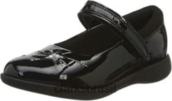 Clarks crianças sapatilhas pretas clarks femininas etch spark RJZRN595