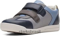 Clarks crianças sapato infantil de couro clarks den stripe RJZRN155