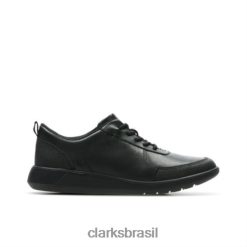 Clarks crianças scape street inf e fit clarks couro preto RJZRN4901 couro preto