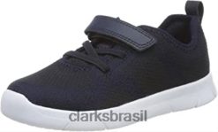 Clarks crianças tênis azul marinho clarks masculino ath flux t cano baixo RJZRN1160 azul marinho marinho