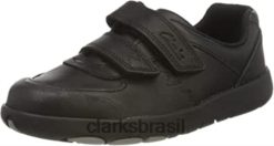 Clarks crianças tênis cano baixo rex pace k masculino clarks preto RJZRN335 couro preto couro preto
