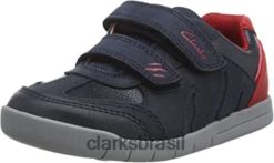 Clarks crianças tênis masculino rex play t clarks vermelho marinho RJZRN975 vermelho marinho