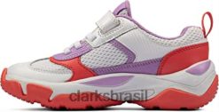Clarks crianças tênis roxo clarks kuju run k feminino RJZRN2003 roxo