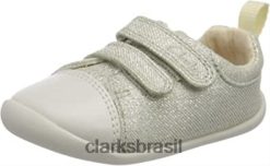 Clarks crianças tênis silver clarks feminino roamer craft de cano baixo RJZRN1595