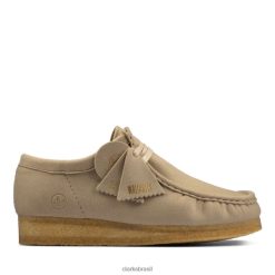 Clarks homens areia vegana clarks wallabee RJZRN3624 areia vegana