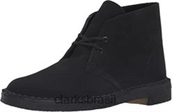 Clarks homens bota clarks desert chukka masculina camurça preta RJZRN1602