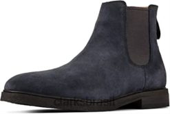 Clarks homens bota clarks masculina clarkdale gobi chelsea RJZRN2361 marinha