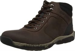 Clarks homens bota Clarks masculina de couro marrom grove hi ii mid bezerro RJZRN1907 Couro Marrom