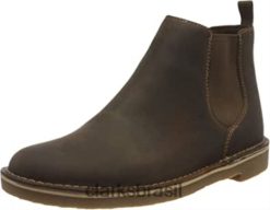 Clarks homens bota deserta masculina bushacre 3 chelsea clarks cera de abelha RJZRN269 cera de abelha