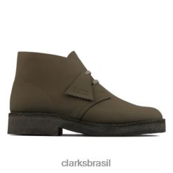 Clarks homens bota deserto221 clarks couro verde-oliva RJZRN4366 couro verde-oliva