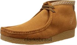 Clarks homens bota wallabee shacre masculina fashion clarks tan RJZRN2613 bronzeado
