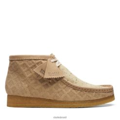 Clarks homens bota wallabee verde natural clarks RJZRN3641 verde natural