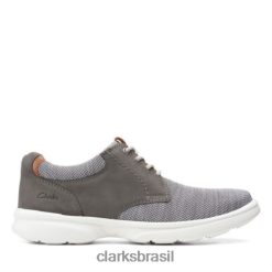 Clarks homens bradley lane clark cinza escuro RJZRN4535 cinza escuro