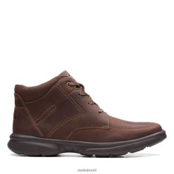 Clarks homens Bradley Mid Brown tombado Clarks Brown tombado RJZRN6845 marrom caído