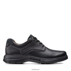 Clarks homens brawley pace de couro preto RJZRN6588 couro preto