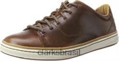 Clarks homens Brogues de renda Norsen masculinos Dark Tan Lea Clarks RJZRN1956 lea bronzeado escuro