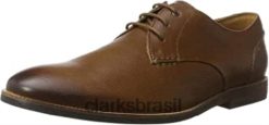 Clarks homens broyd walk derbys clarks masculino couro marrom RJZRN823 couro marrom
