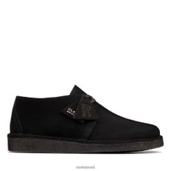 Clarks homens caminhada no deserto camurça preta clarks camurça preta RJZRN6717 Camurça preta