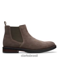 Clarks homens camurça taupe paulson up clarks RJZRN4364 camurça cinza