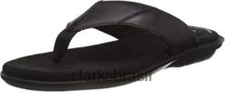 Clarks homens Chinelo Clarks Black Masculino Ellison Easy RJZRN465 preto