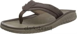 Clarks homens chinelo wesley post masculino clarks marrom RJZRN995 marrom