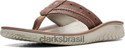 Clarks homens chinelo wesley post masculino sintético tan clarks RJZRN1372 bronzeado sintético