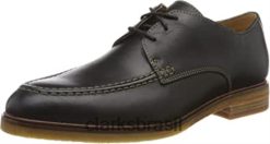 Clarks homens clarkdaleapron derbys clarks masculino preto RJZRN2101 couro preto couro preto