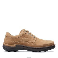 Clarks homens clarks areia nobuck natureza três RJZRN3657 areia nobuck