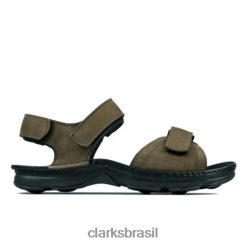 Clarks homens clarks atl part cáqui nobuck RJZRN4419 nobuck cáqui
