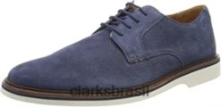 Clarks homens clarks azul masculino malwood plaoxford RJZRN1513 azul