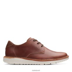 Clarks homens Clarks b runo couro marrom claro baixo couro marrom claro RJZRN6698 couro marrom claro