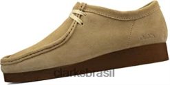 Clarks homens Clarks bege wallabee 2 sapatos masculinos com cadarço camurça sapatos baixos plasize RJZRN2249 bege