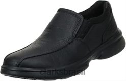 Clarks homens Clarks Bradley Step Loafer masculino de couro preto RJZRN354 couro preto caído