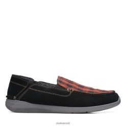 Clarks homens Clarks camurça preta RJZRN6577 Camurça preta
