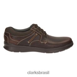 Clarks homens clarks cotrell pla marrom oleoso RJZRN4506 marrom oleoso