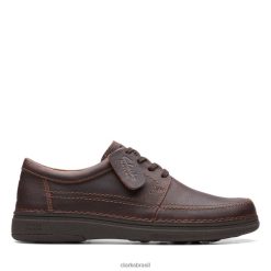 Clarks homens Clarks couro marrom escuro natureza 5 lo couro marrom escuro RJZRN6681 couro marrom escuro